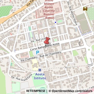 Mappa Corso-Avenue btg. Aosta, 117, 11100 Aosta, Aosta (Valle d'Aosta)