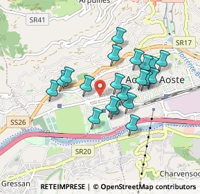 Mappa Via Rue Liconi, 11100 Aosta AO, Italia (0.733)