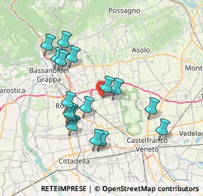Mappa Via D. Alighieri, 31037 Loria TV, Italia (6.96625)