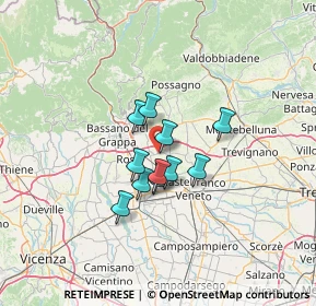 Mappa Via D. Alighieri, 31037 Loria TV, Italia (8.35182)