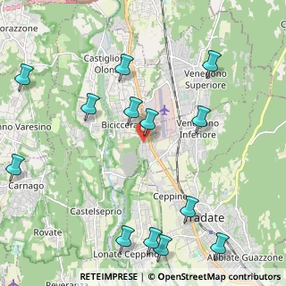 Mappa Via delle Industrie, 21040 Venegono Inferiore VA, Italia (2.63923)