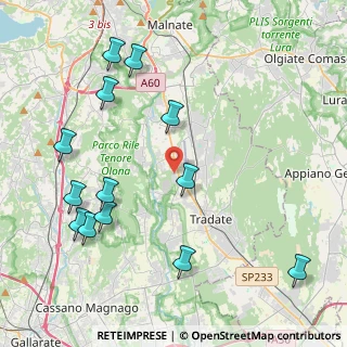Mappa Via delle Industrie, 21040 Venegono Inferiore VA, Italia (4.91154)
