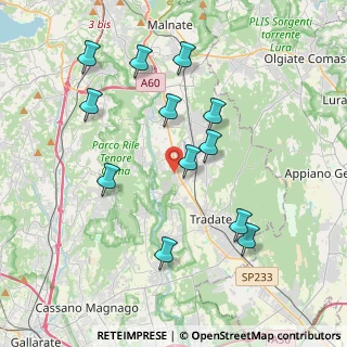 Mappa Via delle Industrie, 21040 Venegono Inferiore VA, Italia (3.90417)