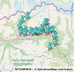 Mappa Les, 11020 Fénis AO, Italia (10.0685)
