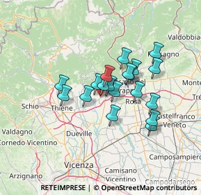 Mappa Via San Giuseppe, 36060 Pianezze VI, Italia (9.98105)