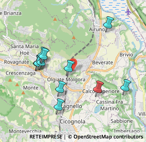 Mappa Via Borlengo, 23887 Olgiate Molgora LC, Italia (1.91636)