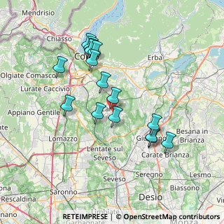 Mappa Via XI Febbraio, 22063 Cantù CO, Italia (6.92)
