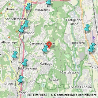 Mappa Via Costa Comune, 21040 Caronno Varesino VA, Italia (3.12364)