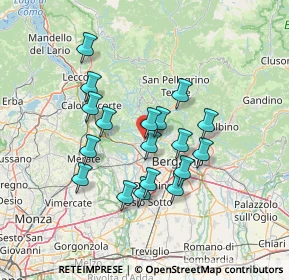 Mappa Via Aldo Moro, 24030 Almenno San Bartolomeo BG, Italia (11.75278)