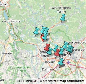 Mappa Via Castel Gandosso, 24030 Almenno San Bartolomeo BG, Italia (6.54647)