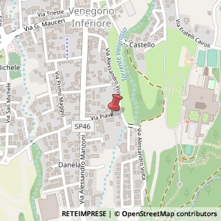 Mappa Via Piave, 10, 21040 Venegono Inferiore, Varese (Lombardia)