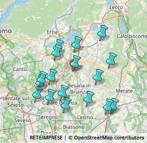 Mappa Via Alessandro Volta, 20837 Veduggio Con Colzano MB, Italia (7.26588)