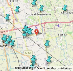 Mappa Via Loria, 36022 Cassola VI, Italia (2.6665)