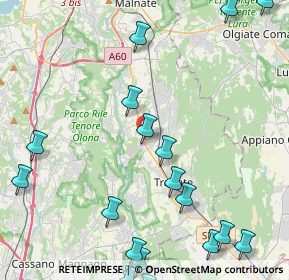 Mappa Via Kennedy, 21040 Venegono Inferiore VA, Italia (6.181)