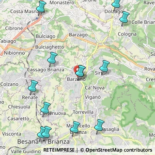 Mappa Via Pirovano, 23891 Barzanò LC, Italia (2.73846)