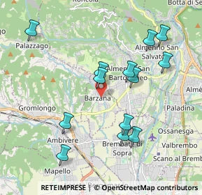 Mappa Via S. Rocco, 24030 Barzana BG, Italia (1.96923)