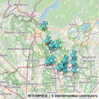 Mappa Via Concordia, 22063 Cantù CO, Italia (6.39667)