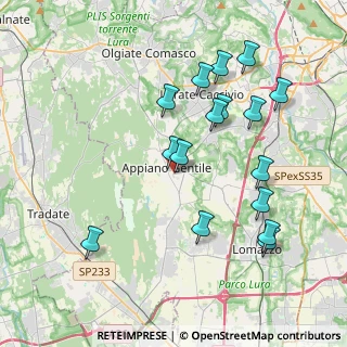Mappa Via Gioacchino Rossini, 22070 Appiano Gentile CO, Italia (4.01125)
