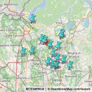 Mappa Via Claudio Monteverdi, 22063 Cantù CO, Italia (6.81529)