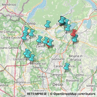 Mappa Via Cattaneo Cesare, 22063 Cantù CO, Italia (7.7015)