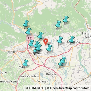 Mappa Via Antonio Zavagnin, 36030 Zugliano VI, Italia (6.97188)