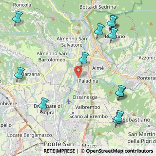 Mappa VIA BENAGLIA FRATELLI, 24030 Paladina BG, Italia (2.85417)