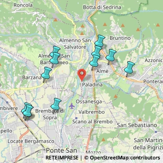 Mappa VIA BENAGLIA FRATELLI, 24030 Paladina BG, Italia (2.19667)