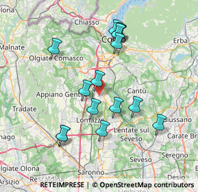 Mappa Via Guglielmo Marconi, 22073 Fino Mornasco CO, Italia (7.07333)