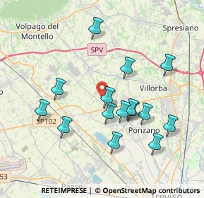 Mappa Via delle XX, 31050 Ponzano Veneto TV, Italia (3.61067)