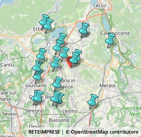 Mappa Via Prebone, 23891 Barzanò LC, Italia (7.009)
