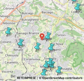 Mappa Via Prebone, 23891 Barzanò LC, Italia (2.95)