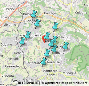 Mappa Via Prebone, 23891 Barzanò LC, Italia (1.40083)