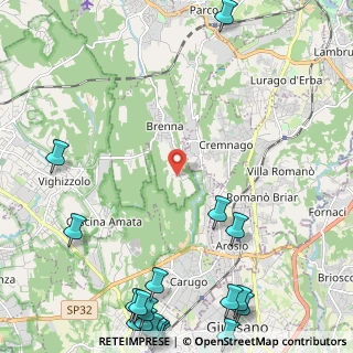 Mappa Via Pozzolo, 22040 Brenna CO, Italia (3.656)