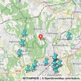 Mappa Via Pozzolo, 22040 Brenna CO, Italia (3.00733)