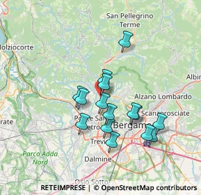 Mappa Via Don Carminati, 24030 Paladina BG, Italia (5.95333)