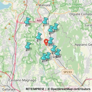 Mappa Via delle Vigne, 21040 Venegono Inferiore VA, Italia (2.81636)