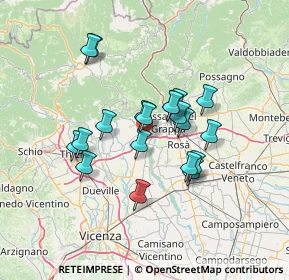 Mappa PMJ9+PQ, 36063 Marostica VI, Italia (11.036)