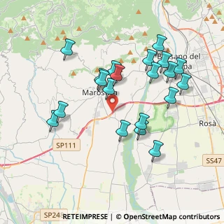 Mappa PMJ9+PQ, 36063 Marostica VI, Italia (3.691)