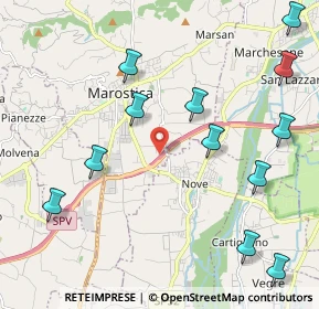 Mappa PMJ9+PQ, 36063 Marostica VI, Italia (2.53833)