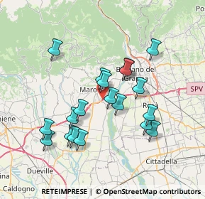 Mappa PMJ9+PQ, 36063 Marostica VI, Italia (6.62789)