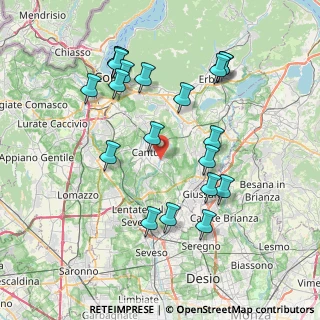 Mappa Via Antonio Sant'Elia, 22063 Cantù CO, Italia (7.8905)