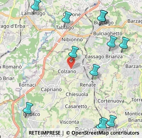 Mappa VEDUGGIO CON COLZANO Piave fr, 20837 Veduggio Con Colzano MB, Italia (2.79417)