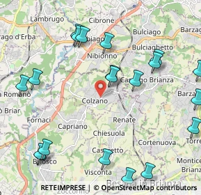 Mappa VEDUGGIO CON COLZANO Piave fr, 20837 Veduggio Con Colzano MB, Italia (2.6155)