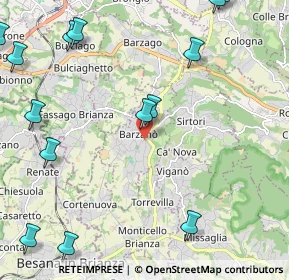 Mappa 23891 Barzanò LC, Italia (3.205)