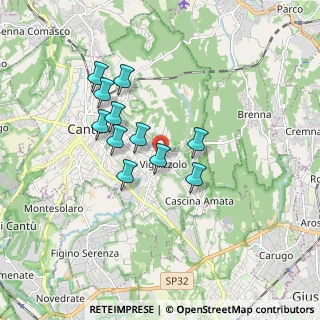 Mappa Via Monteverdi Claudio, 22063 Cantù CO, Italia (1.43727)