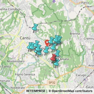 Mappa Via Monteverdi Claudio, 22063 Cantù CO, Italia (1.21647)