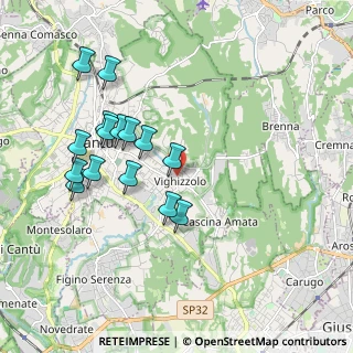 Mappa Via Monteverdi Claudio, 22063 Cantù CO, Italia (1.866)