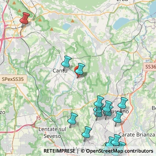 Mappa Via Monteverdi Claudio, 22063 Cantù CO, Italia (6.25235)