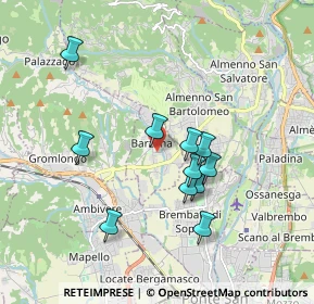 Mappa 24030 Barzana BG, Italia (1.60545)
