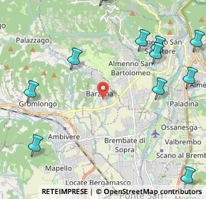 Mappa 24030 Barzana BG, Italia (2.98333)